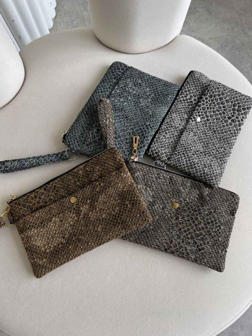 Фото - Косметичка ART KNIT Python коричнева 14x21 см (037890)