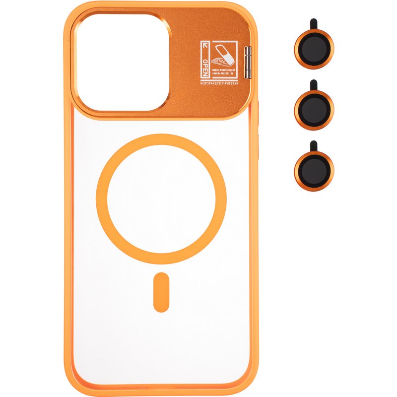 Чохол для смартфону Gelius Yoga Case Camera stand MagSafe for iPhone 15 Pro Max Flame Orange (98596) - Фото 1