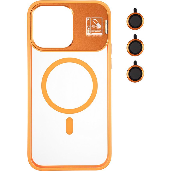 Фото - Чохол для смартфону Gelius Yoga Case Camera stand MagSafe for iPhone 15 Pro Max Flame Orange (98596)