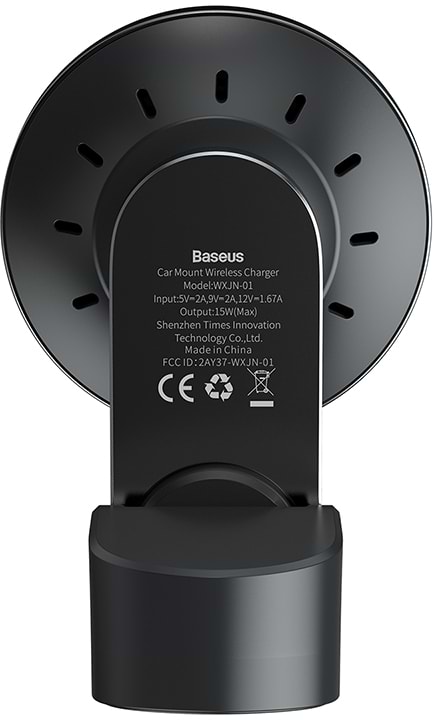 Фото - Автотримач з бездротовою зарядкою Baseus Big Energy MagSafe 15W Black (WXJN-01)