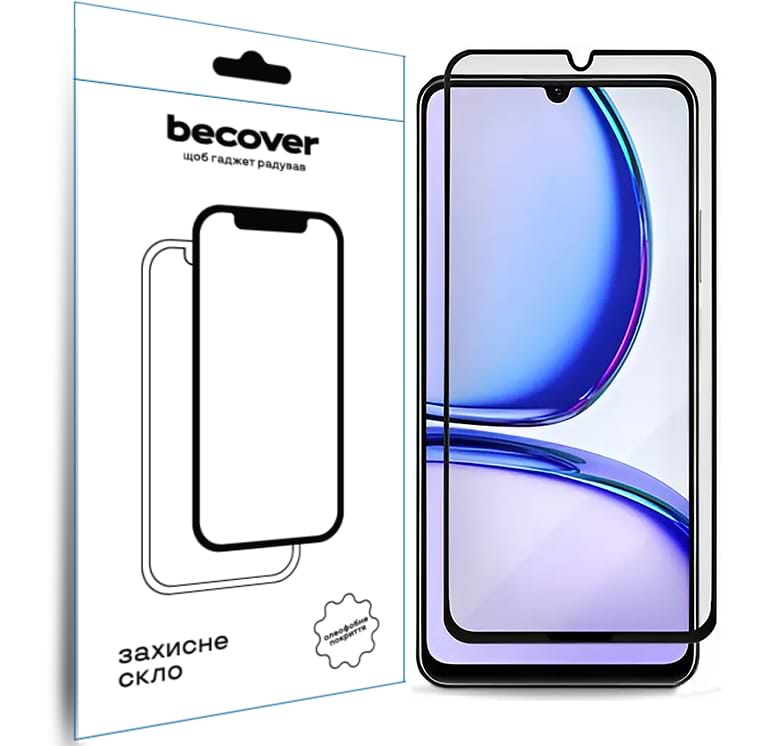 Захисне скло для смартфону BeCover for Realme C61 Black (711809)