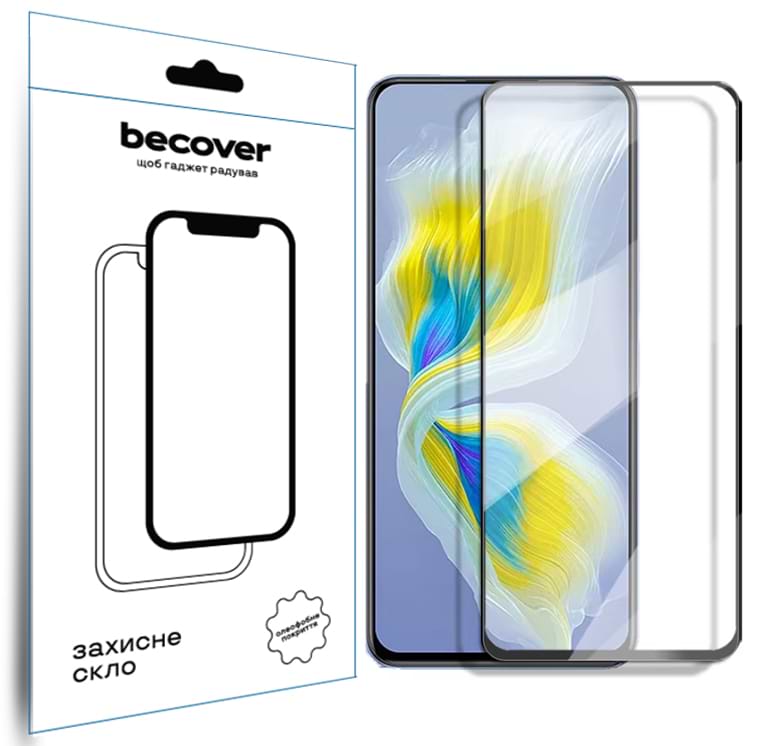 Захисне скло для смартфону BeCover for Infinix Smart 9 (X6532) Black (712347) - Фото 1