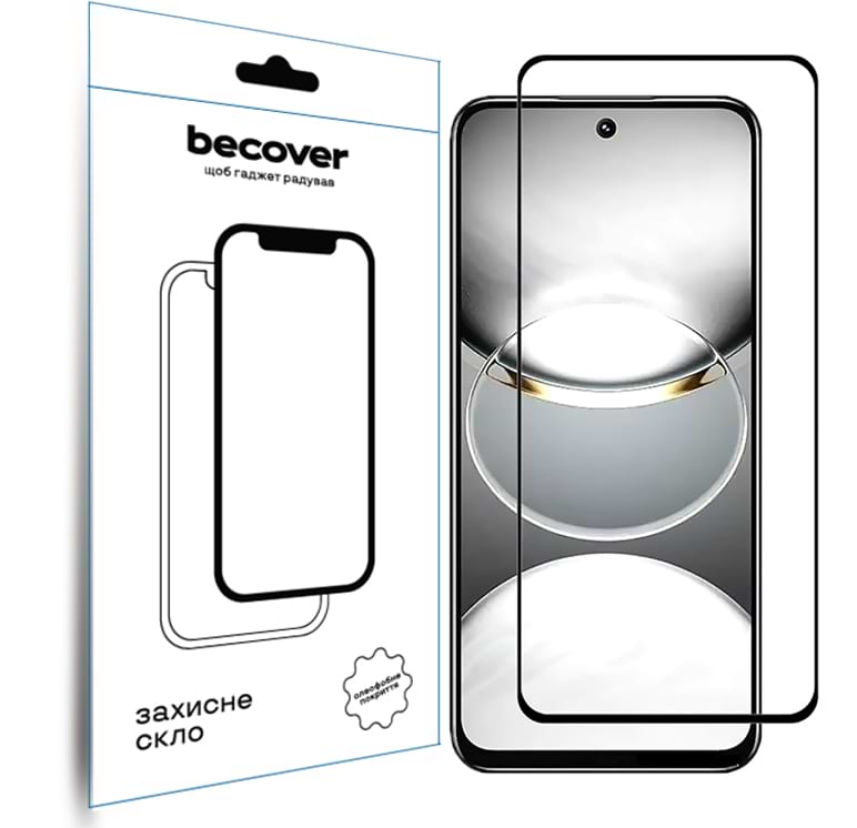 Захисне скло для смартфону BeCover for Tecno Spark 30 (KL6) Black (712500) - Фото 1