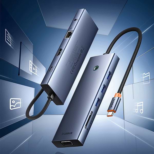 Фото - Хаб USB Baseus UltraJoy 10-Port HUB Space Grey Type-C (B0005280C811-00)