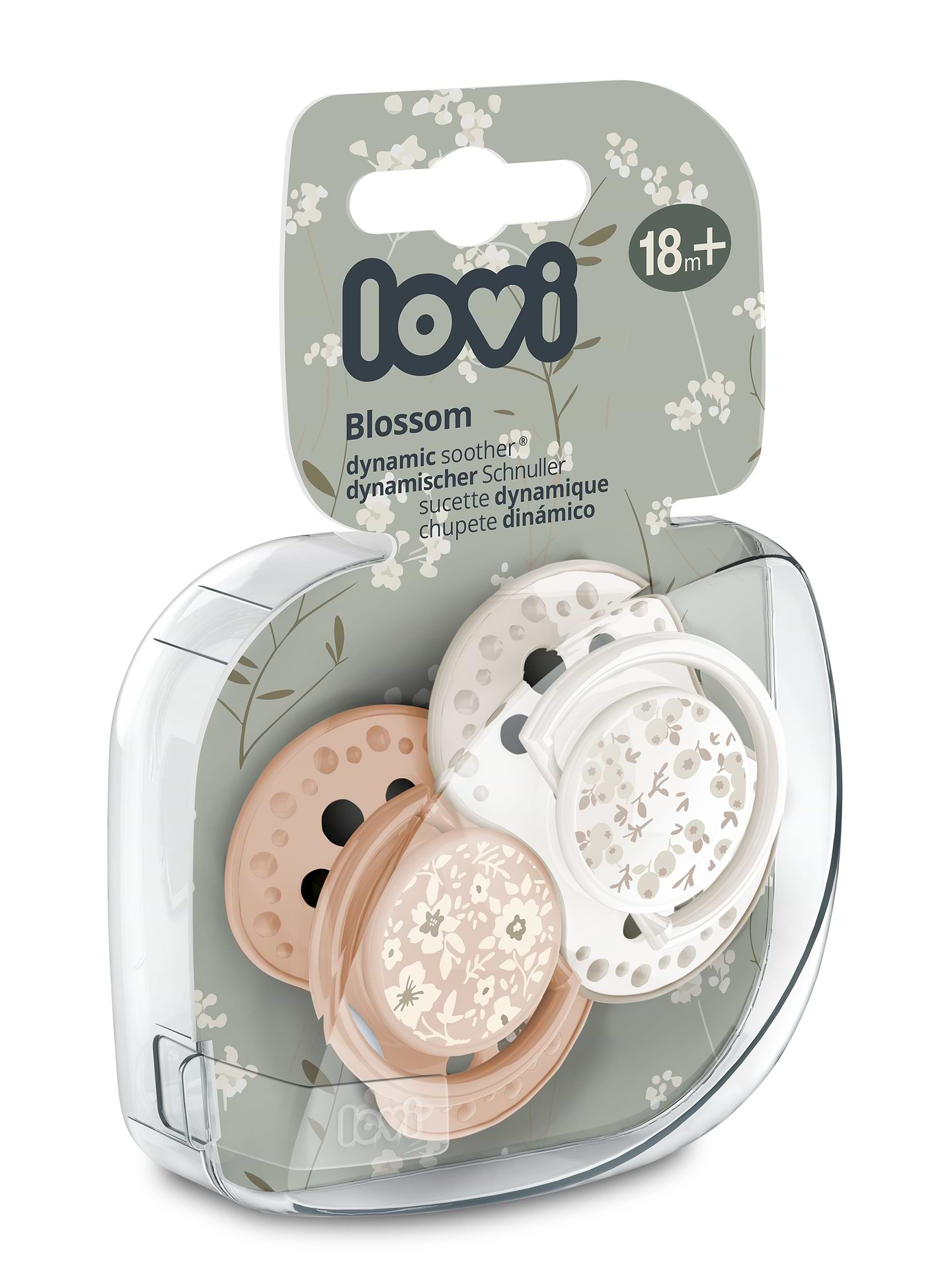 Симетрична пустушка Lovi 18+ міс 2 шт. Blossom - бежева (22/924girl) - Фото 1