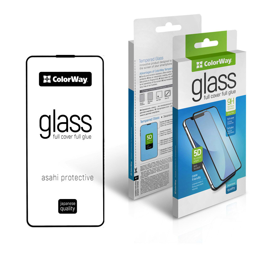 Защитное стекло для смартфона Colorway 9H FC glue for Apple iPhone 16 Pro Max Black (CW-GSFGAI16PM-BK) - Фото 1