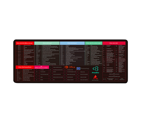 Коврик для мыши игровой Voltronic English Shortcut keys-1 (ESK1-300-700) - Фото 1