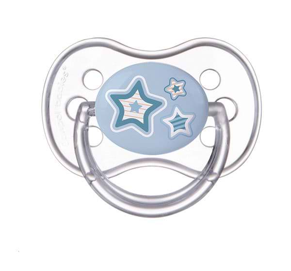 Кругла пустушка Canpol babies 6-18 міс Newborn baby-блакитна (22/563_blu)