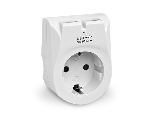 Мережевий зарядний пристрій REAL-EL CS-25 White