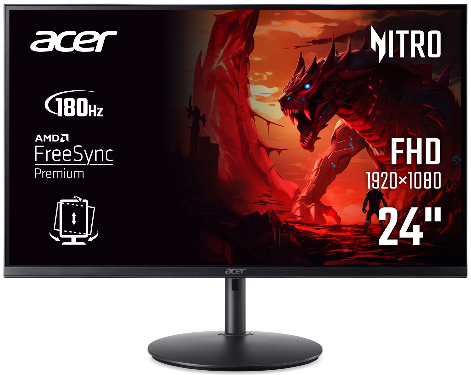 Купить Монитор игровой Acer Nitro XF240YM3biiph (UM.QX0EE.315) - Фото 1 Монитор игровой Acer Nitro XF240YM3biiph (UM.QX0EE.315) - Фото 1