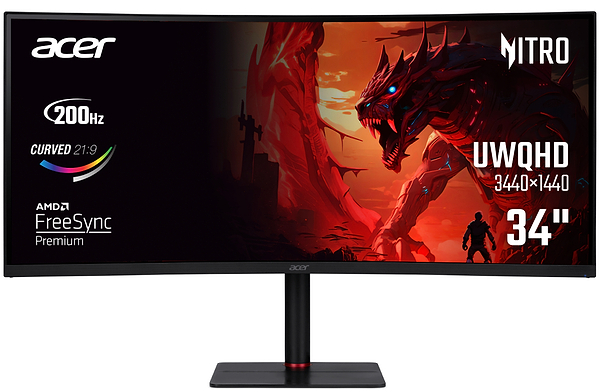 Фото - Монітор ігровий Acer XV345CURX0bmiipphx (UM.CX5EE.001) Black