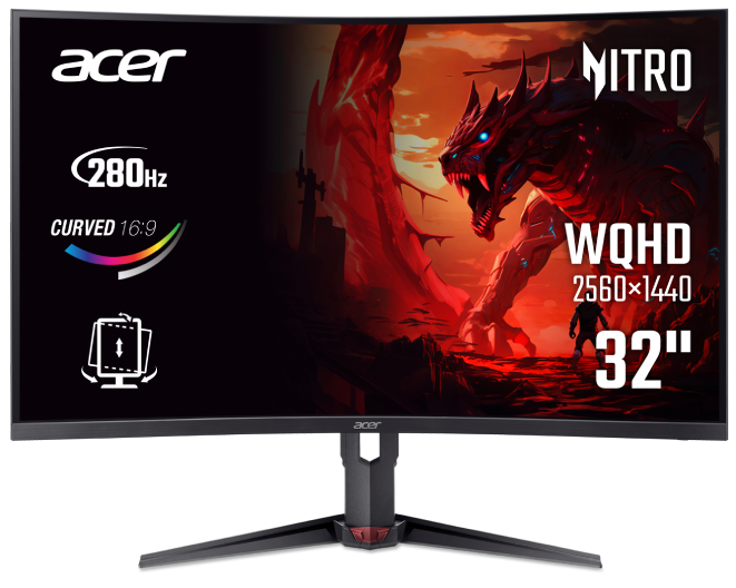 Монітор ігровий Acer XZ323QUZ1bmiiprx (UM.HX3EE.105) Black