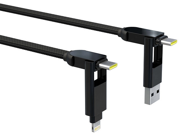 Фото - Кабель синхронізації даних Rolling Square 6in1, inCharge XL 3 м Black (XLL01R)