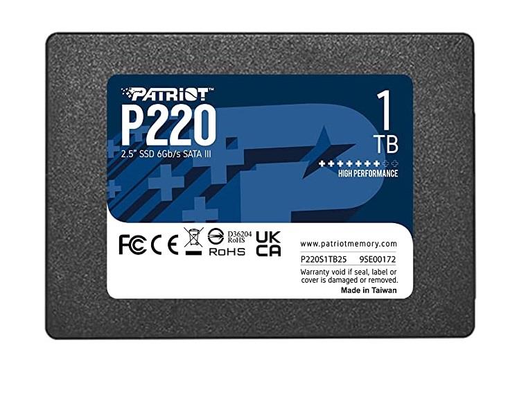 SSD-накопитель внутренний Patriot SATA 2.5" 1TB/P220 (P220S1TB25)