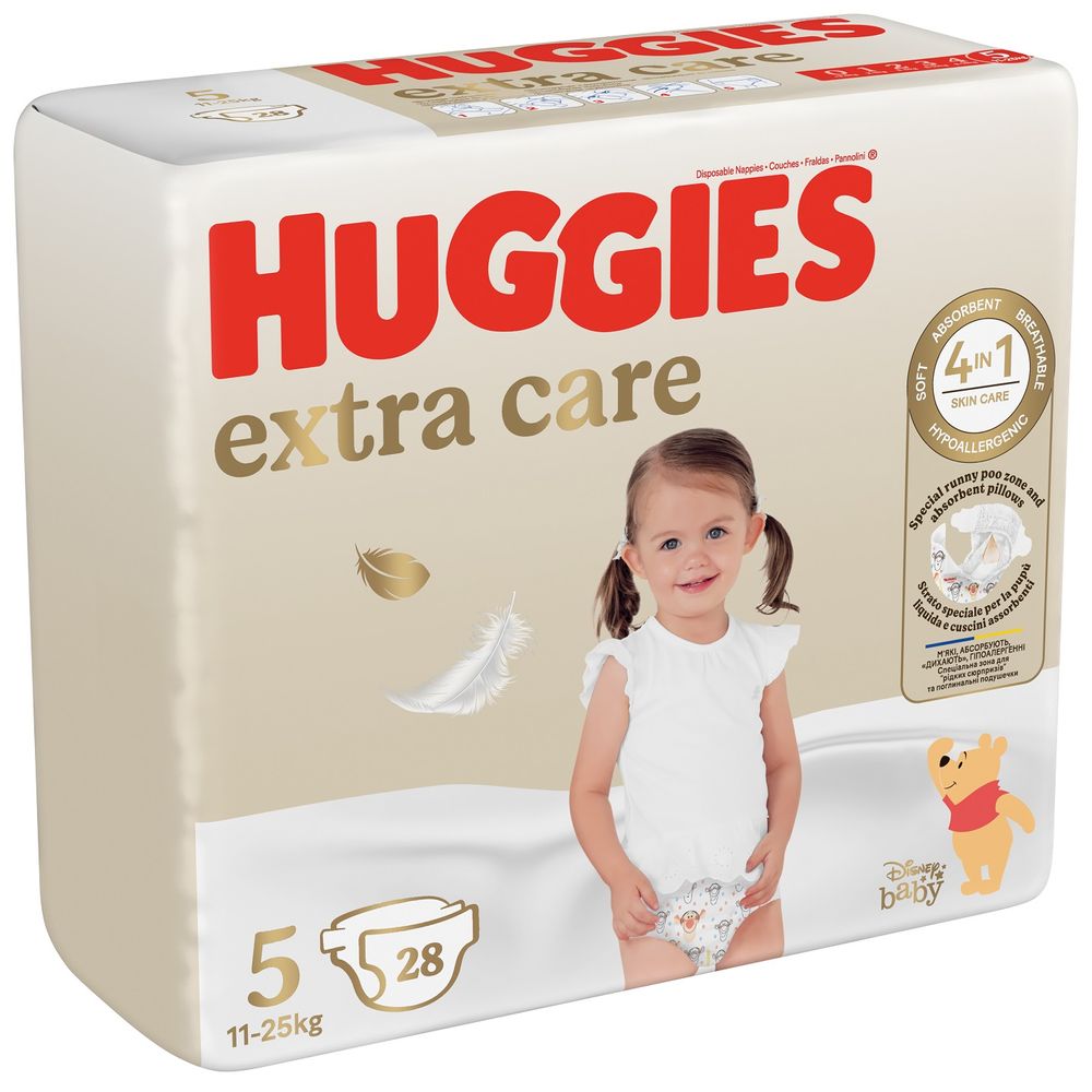 Фото - Одноразові підгузки Huggies Extra Care Size Розмір 5 (11-25 кг), 28 шт. (5029053583150)