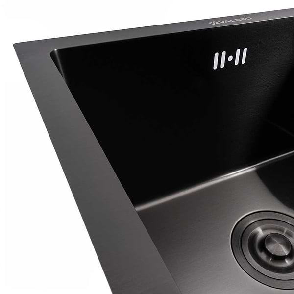 Фото - Мийка кухонна VALESO PVD чорна 44х44 Handmade монтаж під стільницю (3.0/0.8)