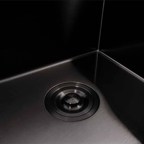 Фото - Мийка кухонна VALESO PVD чорна 44х44 Handmade монтаж під стільницю (3.0/0.8)