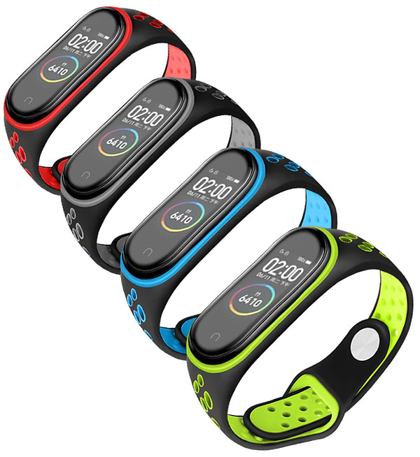 Фото - Ремінець для фітнес-браслету BeCover Nike Style for Xiaomi Mi Smart Band 5 Black-Green (705152)