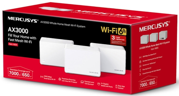 Фото - MESH система WiFi6 Mercusys Halo H80X(3-pack)