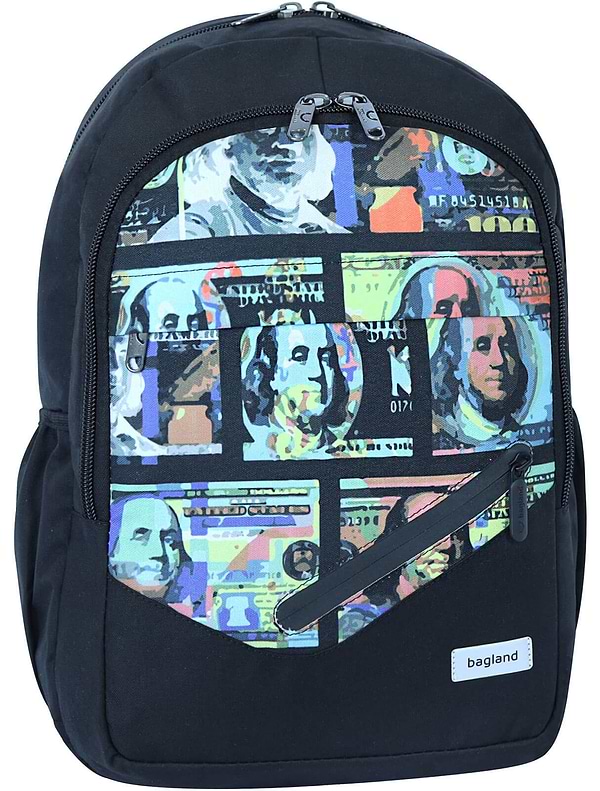 Фото - Рюкзак шкільний Bagland Cyclone 21 л. чорний 1354 Фото - Рюкзак шкільний Bagland Cyclone 21 л. чорний 1354