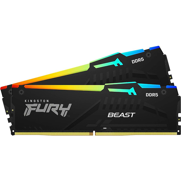 Фото - Память DDR Kingston DDR5 6000MHz Fury Beast RGB 2 x16 EXPO+XMP )KF560C36BBE2AK2-32)