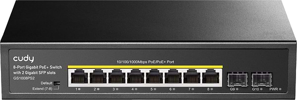 Фото - Коммутатор локальної мережі (Switch) Cudy GS1008PS2