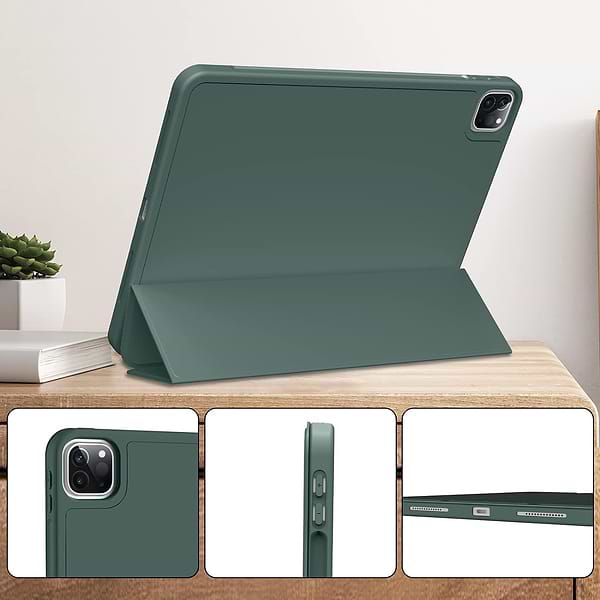 Фото - Чохол для планшету BeCover Tri Fold Soft TPU з кріпленням Apple Pencil for Apple iPad Pro 11 2020/2021/2022 Dark Green (711110)