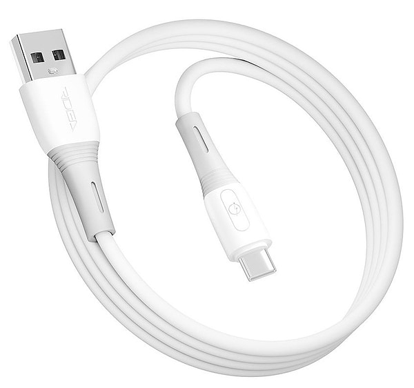 Фото - Кабель синхронизации данных Ridea SiliconePro Type-C 3A White (RC-SI35)