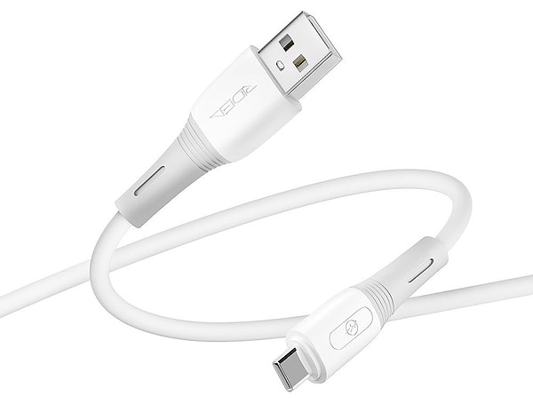 Фото - Кабель синхронизации данных Ridea SiliconePro Type-C 3A White (RC-SI35)