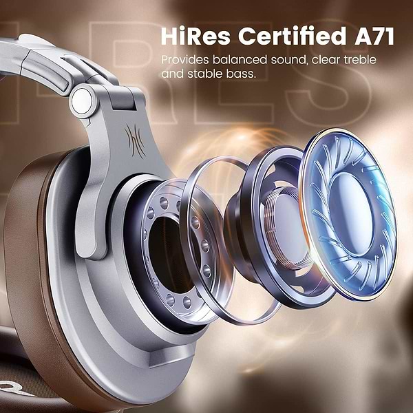 Фото - Навушники повнорозмірні дротові OneOdio A71 Silver Brown