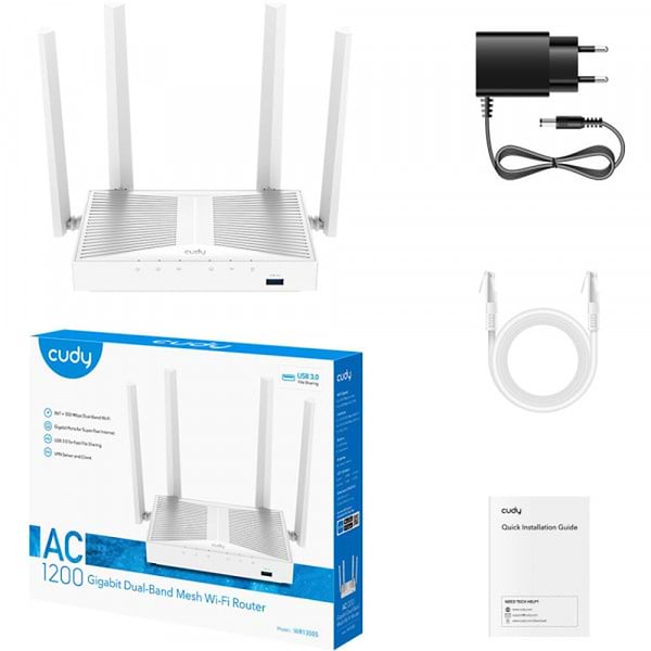 Фото - Маршрутизатор інтернет WiFi5 Cudy WR1300S