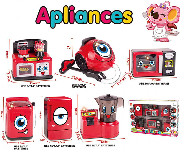 Фото - Сюжетно-рольова гра. Кухня FUDAER Набір побутової техніки з 6 пр. (FDE520)