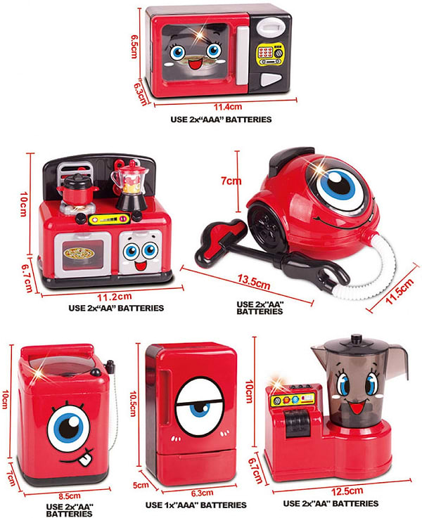 Фото - Сюжетно-рольова гра. Кухня FUDAER Набір побутової техніки з 6 пр. (FDE520)