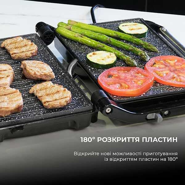 Фото - Гриль-барбекю електричний Cecotec Rock'nGrill 750 Full Open