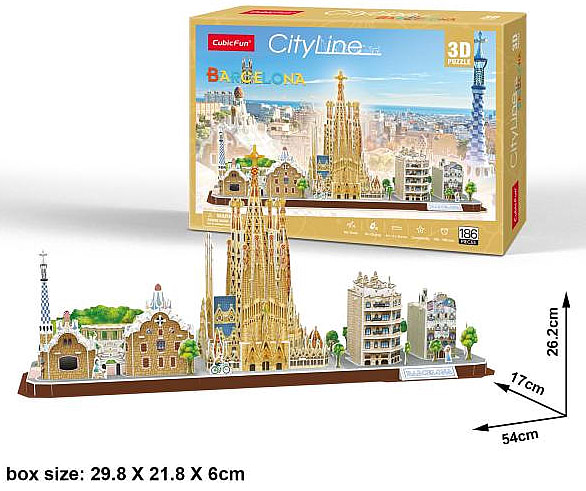 Фото - 3D пазли Cubic Fun City Line "Барселона" (MC256h)