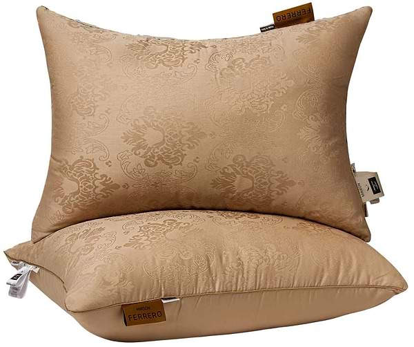 Фото - Подушка стандартная MirSon №15-81 Ferrero з Евкаліптом Gold высокая 70х70 (2200011167138)