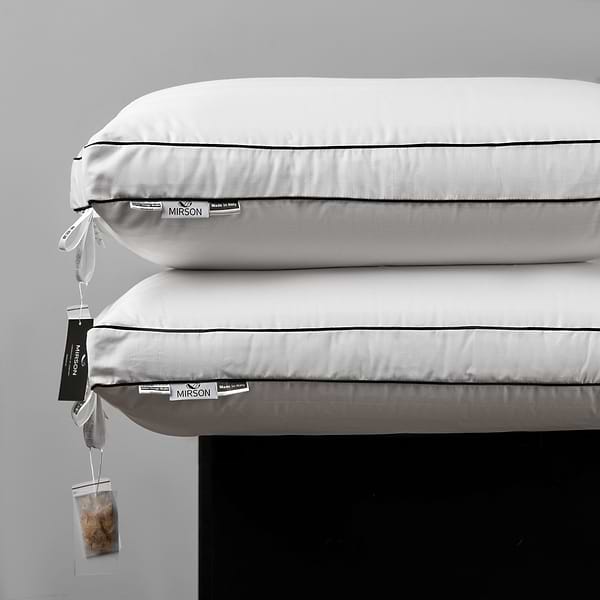 Фото - Подушка стандартна MirSon бавовняна 1503 Royal Pearl DeLuxe Висока 50х70 см (2200001541412)