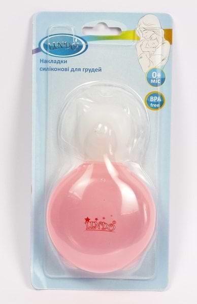 Фото - Накладки для кормления Lindo силиконовые в контейнере, розовый (Li 802 роз)