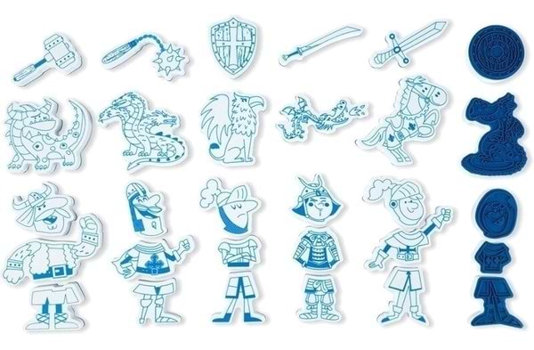 Набір штампів Janod Штампи Лицарі 30 шт. (J07798)