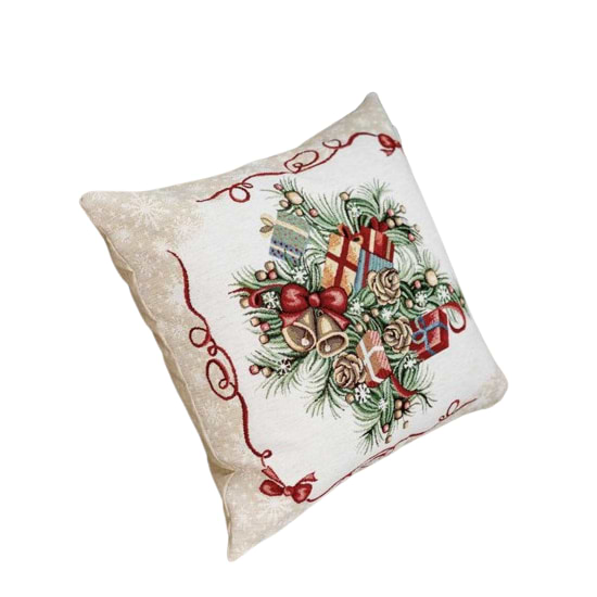 Подушка декоративна Прованс з велюром Ялинка 45х45 см (031407)