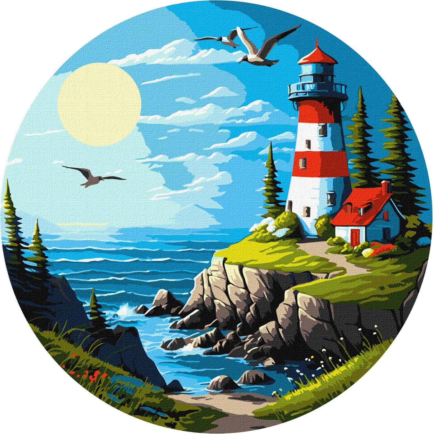 Картина за номерами Ideyka ''Захоплюючий краєвид'' d39 см (KHO-R1027)