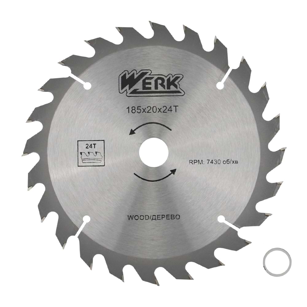 Диск пильный Werk 185x20 24 (4332646)