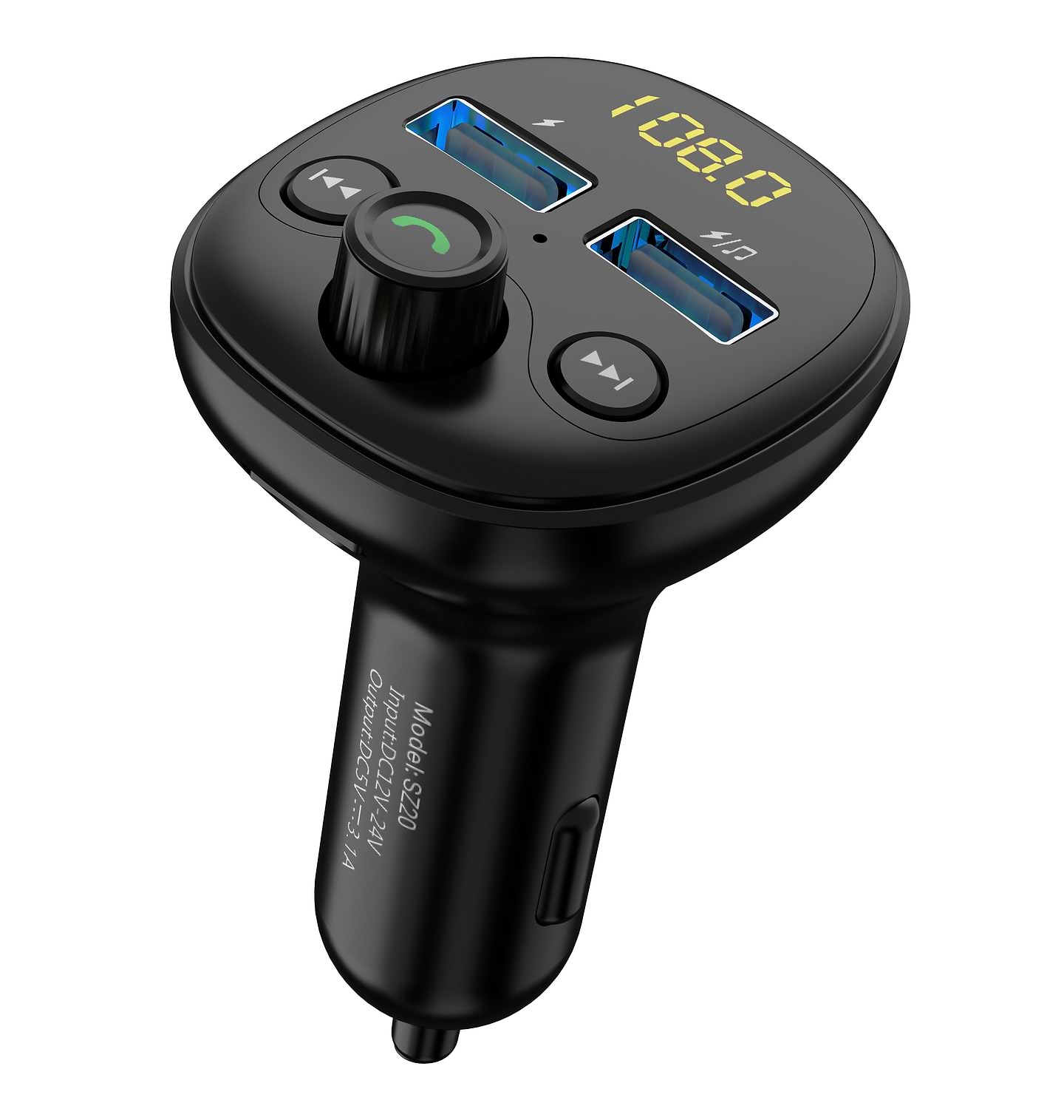 FM модулятор SkyDolphin SZ20 Black (FMT-000027)