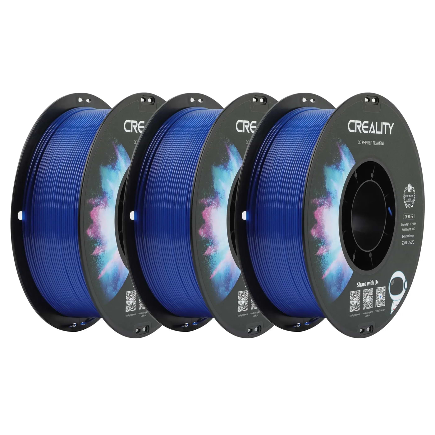 Нитка для PETG-картриджа Creality Filament 1.75 мм 3 шт. (3301030032x3) - Фото 1