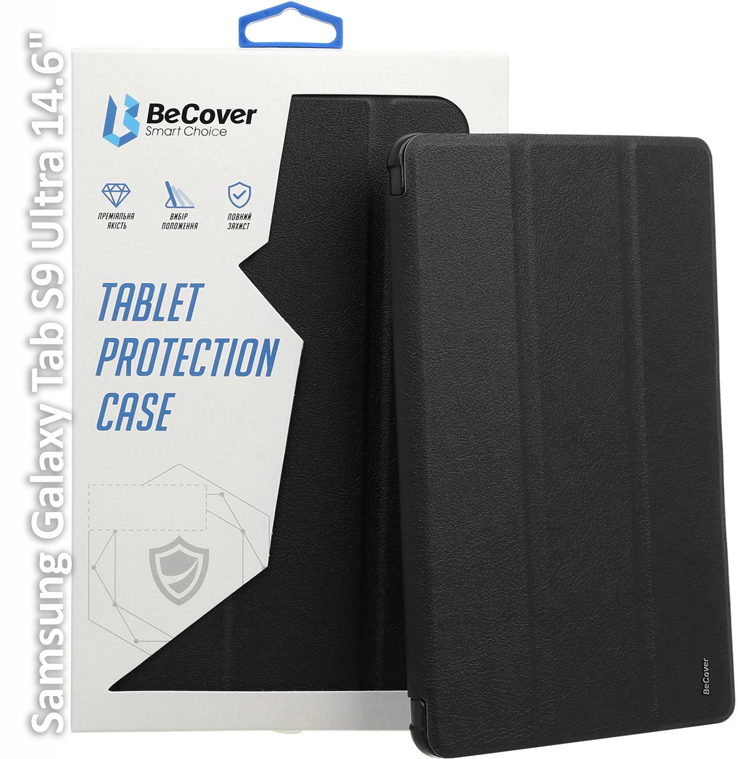 Чохол для планшета BeCover Smart Case for Samsung Galaxy Tab S9 Ultra 5G (SM-X910/SM-X916B) 14.6" Black (709894) - Фото 1