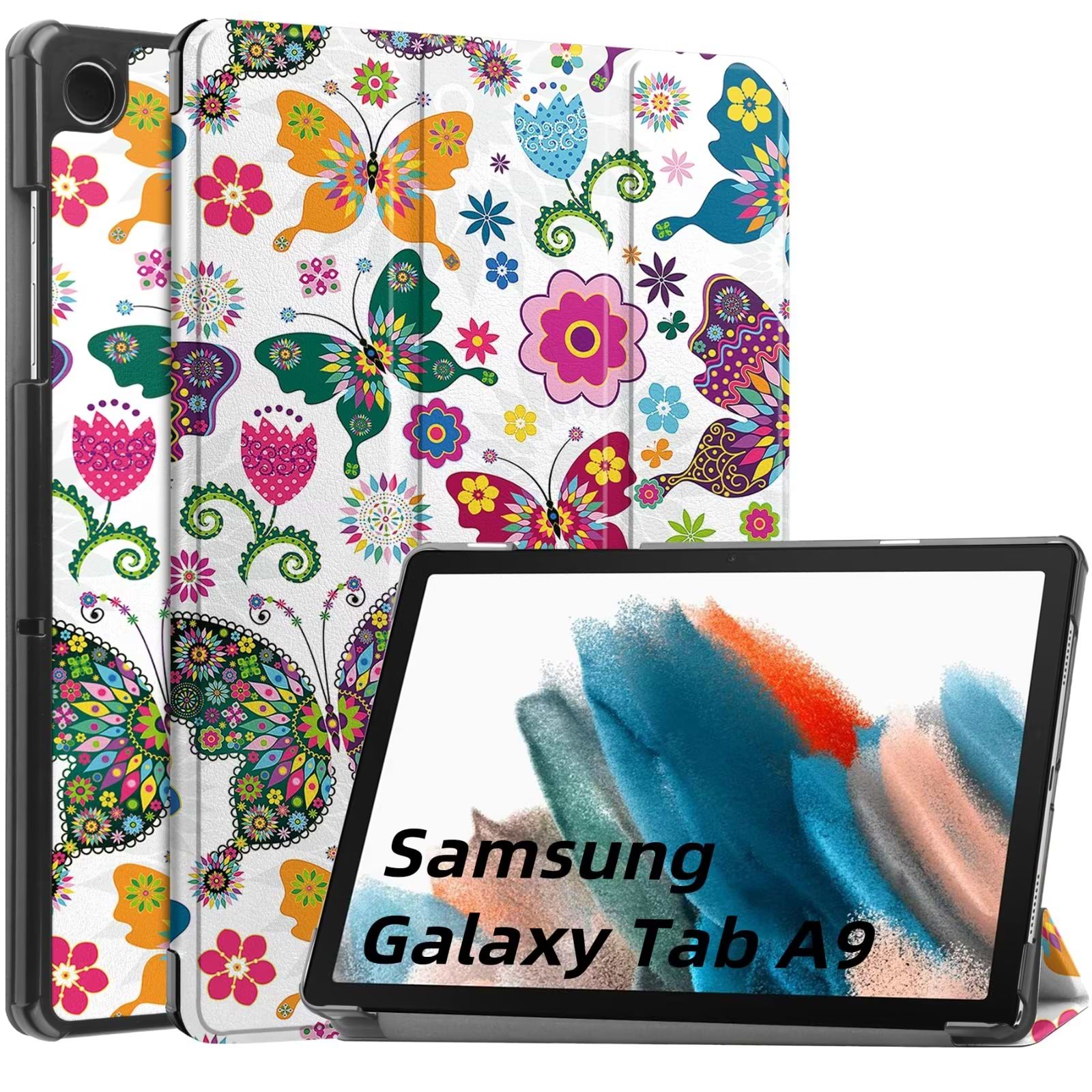 Чехол для планшета BeCover Smart Case for Samsung Galaxy Tab A9 SM-X115 8.7" Butterfly (709912) - Фото 1