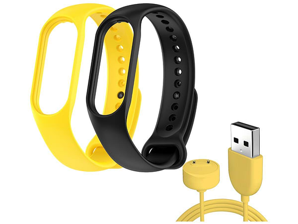 Фото - Ремешок для фитнес-браслета Armorstandart Set for Xiaomi Mi Band 7/6/5 New Style Yellow (ARM77040)