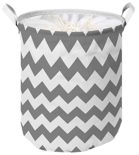 Корзина для хранения Idea Home 35х45 см (LY-03 круг. ткан. з/кр Zig Zag)