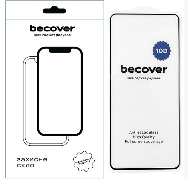 Фото - Защитное стекло для смартфона BeCover for Tecno POVA 6 (LI7) 10D Black (711826)