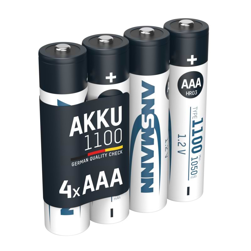 Аккумулятор тип AAA Ansmann AAA 4 X 1100 mAh NiMH 1.2V PREMIUM (5035232)